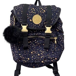 Kipling City Zip S golden Nights Navy Blue and Gold Backpack
